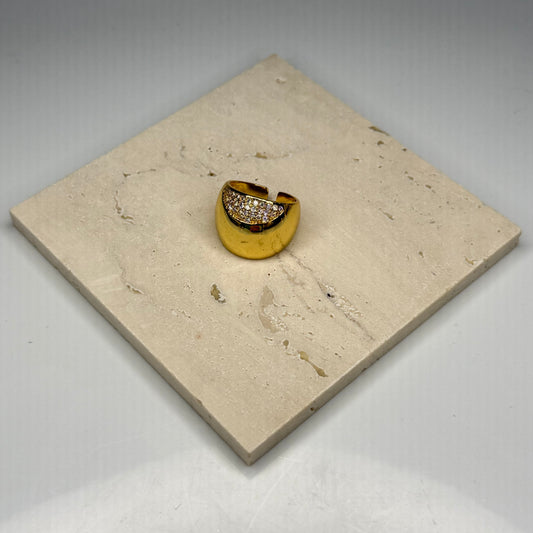 Half Moon Dome Ring - Gold Plated - DEAL OF THE DAY