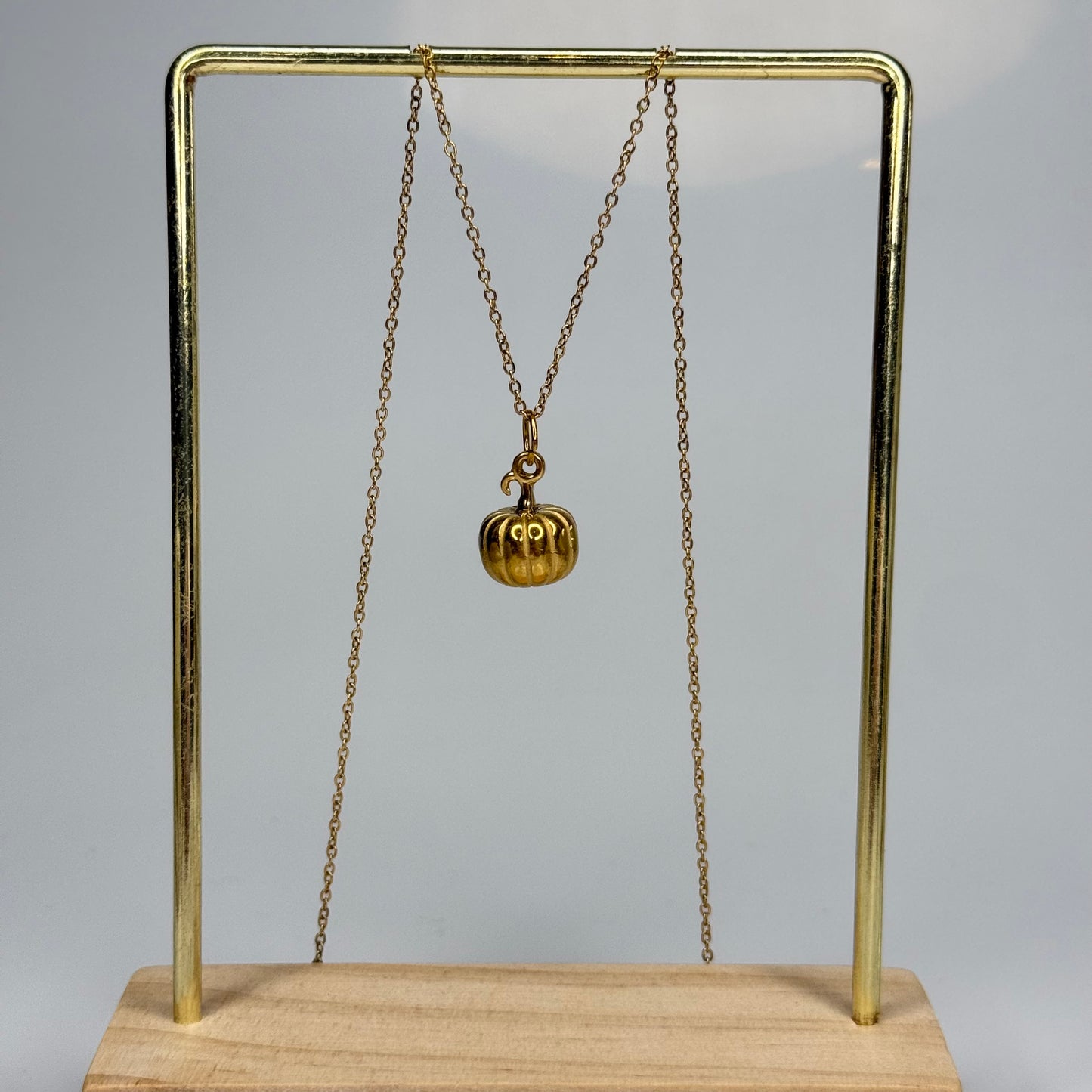 Chunky Pumpkin Pendant – Gold Plated - DEAL OF THE DAY