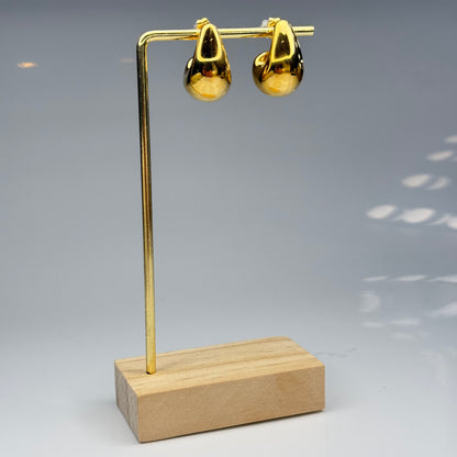 Molten Teardrop Studs Earrings – Gold Plated - DEAL OF THE DAY