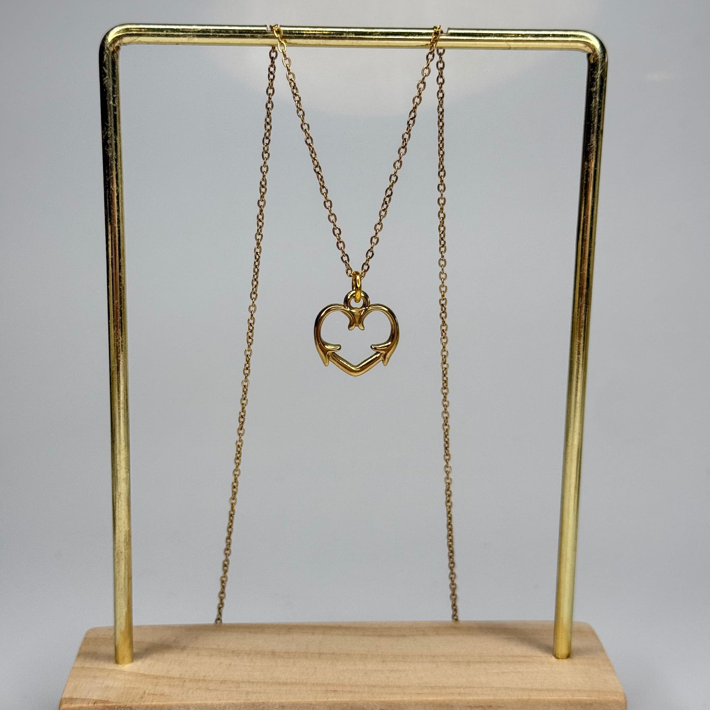 Antler Heart Pendant – Gold Plated - DEAL OF THE DAY