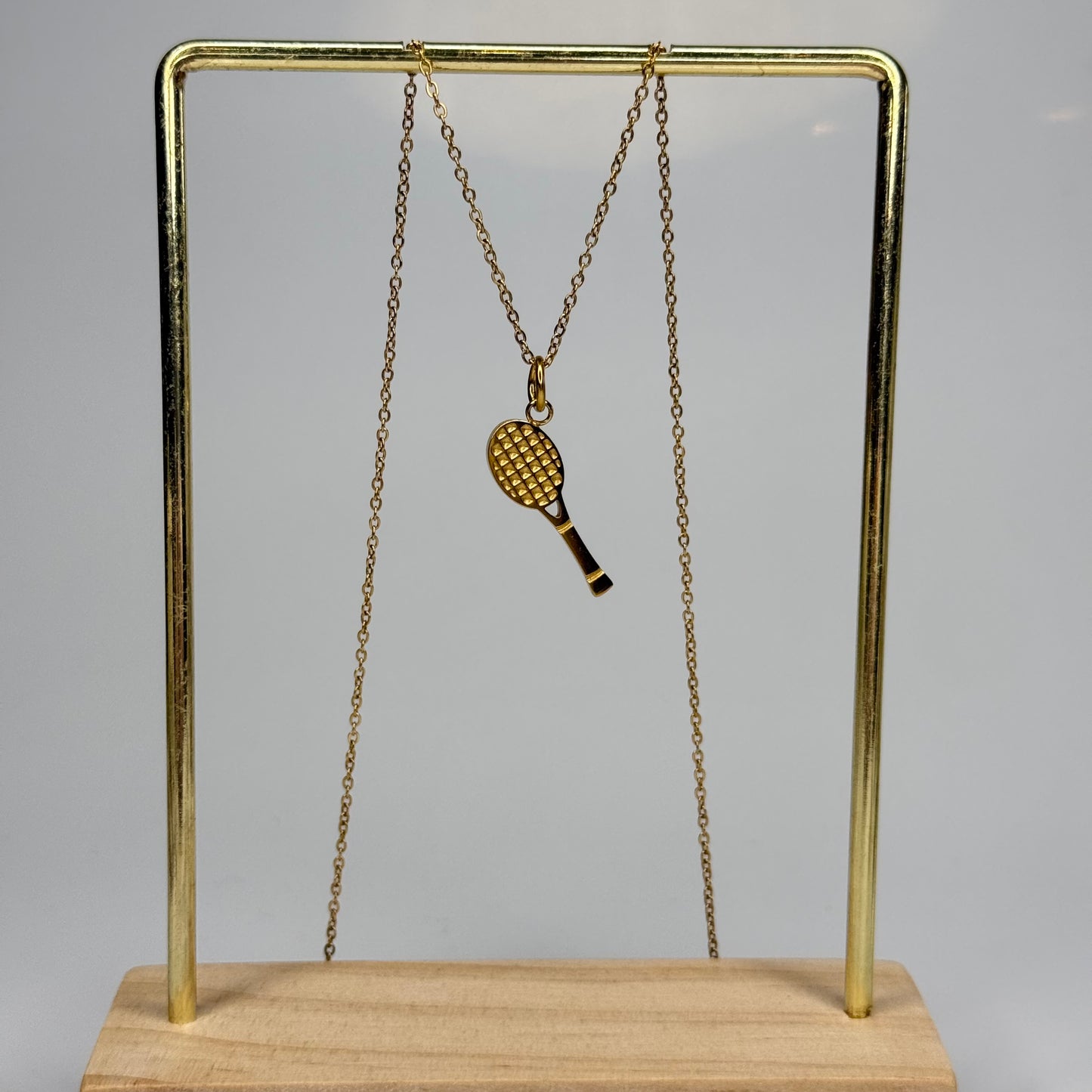 Tennis Racket Pendant - Gold Plated - DEAL OF THE DAY