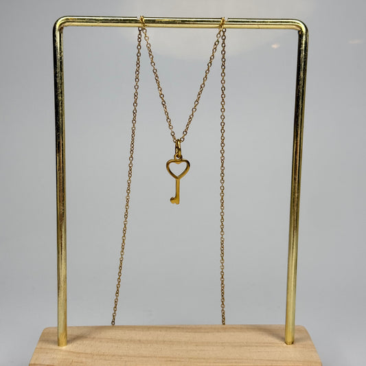Heart Key Pendant – Gold Plated - DEAL OF THE DAY