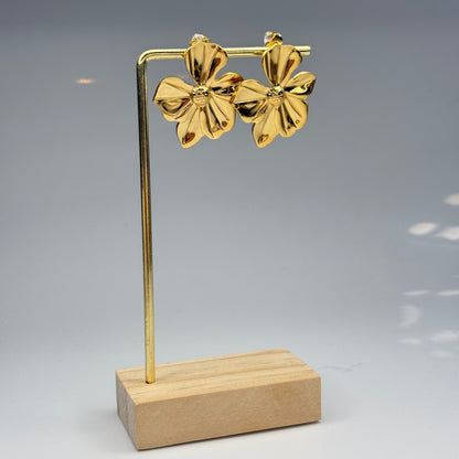 Petal Dome Flower Earrings - Gold Plated - DEAL OF THE DAY