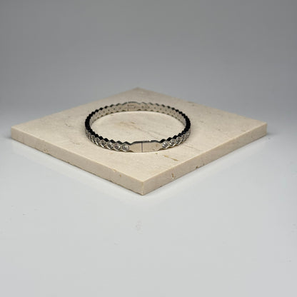 5A+ CZ Hexagon Shape Bangle Bracelet - Gold Plated - DEAL OF THE DAY