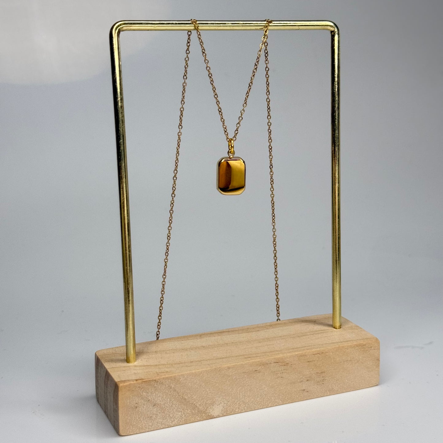 Polished Bar Pendant – Gold Plated - DEAL OF THE DAY