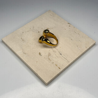 Bold Four-Petal Dome Ring - Gold Plated - DEAL OF THE DAY