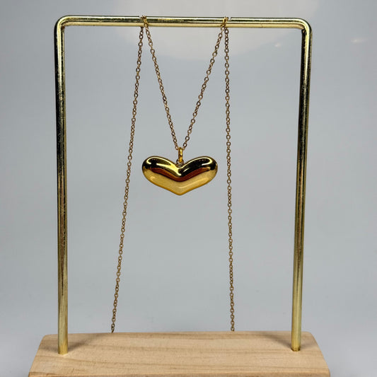Puffy Heart Pendant – Gold Plated - DEAL OF THE DAY