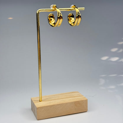 Dual Band Hoop Earrings – Gold Plated - DEAL OF THE DAY