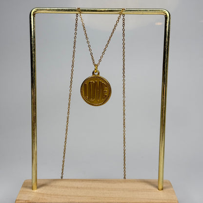 LOVE Coin Pendant – Gold Plated - DEAL OF THE DAY