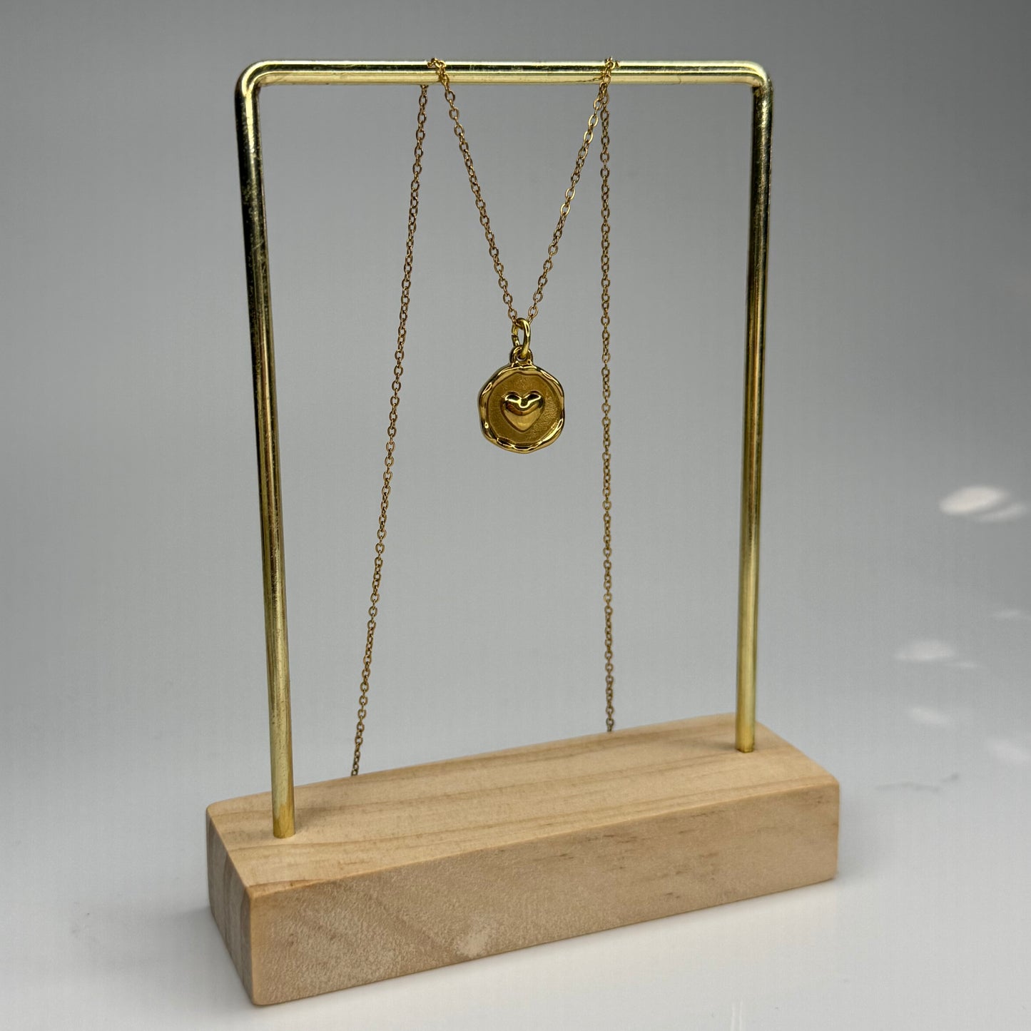 Heart Stamp Pendant – Gold Plated - DEAL OF THE DAY