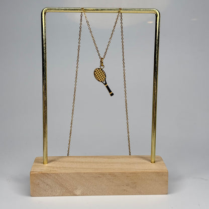 Tennis Racket Pendant - Gold Plated - DEAL OF THE DAY