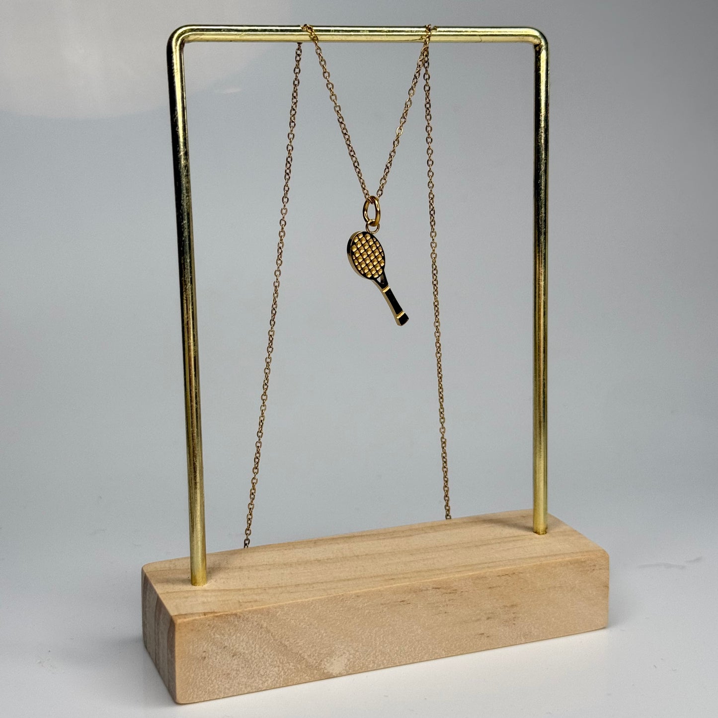 Tennis Racket Pendant - Gold Plated - DEAL OF THE DAY