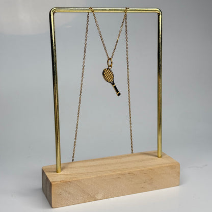 Tennis Racket Pendant - Gold Plated - DEAL OF THE DAY