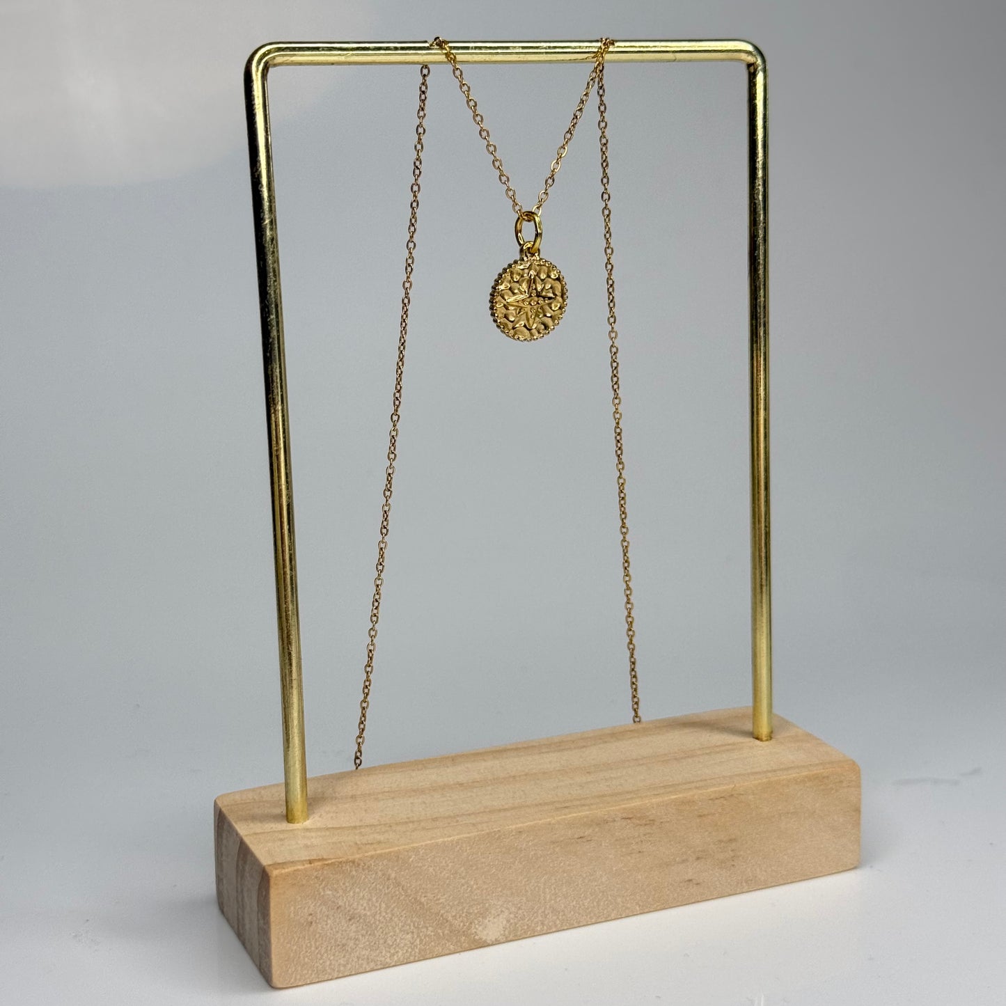 Compass Medallion Pendant – Gold Plated - DEAL OF THE DAY