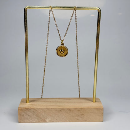 Star Stamp Pendant – Gold Plated - DEAL OF THE DAY