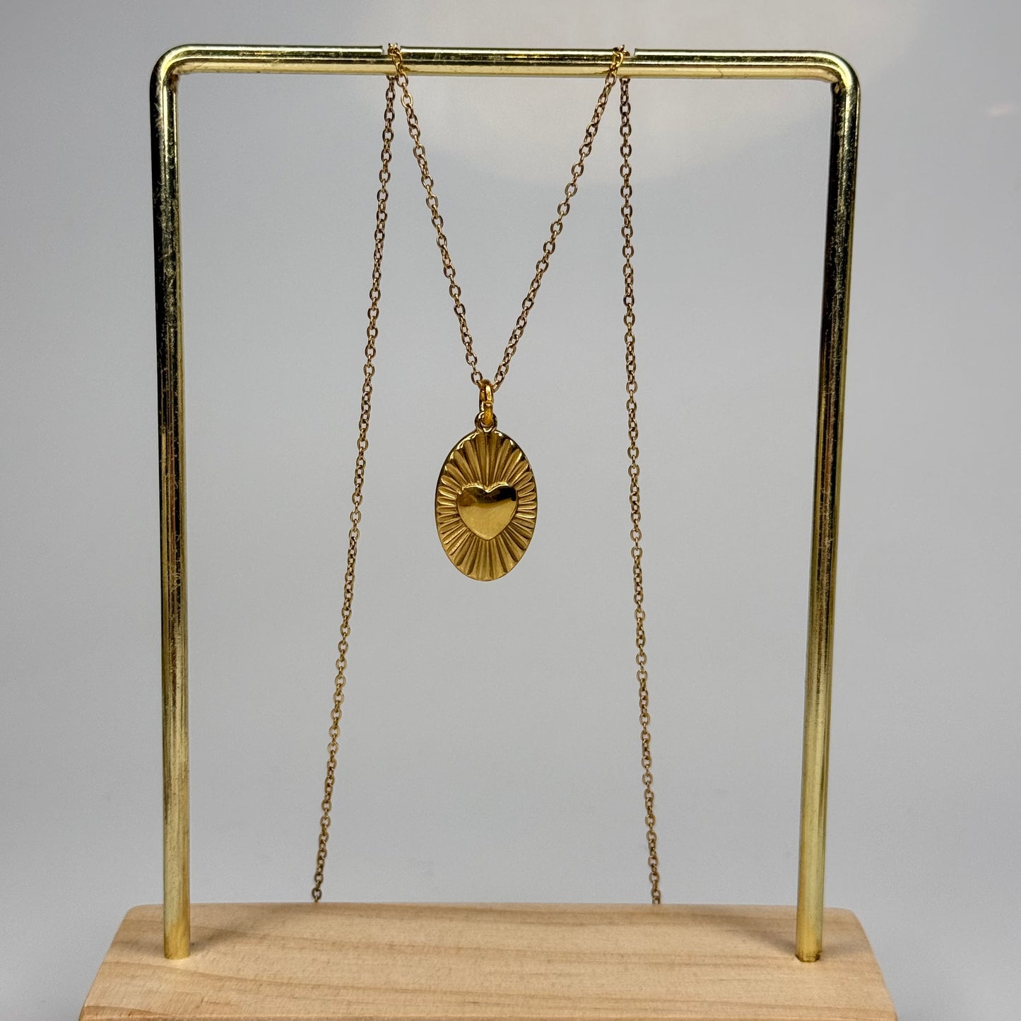 Sunburst Heart Pendant – Gold Plated - DEAL OF THE DAY