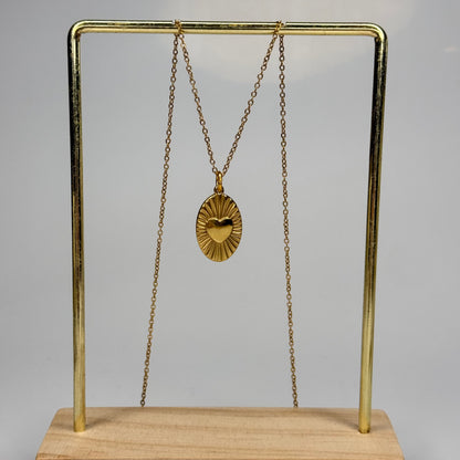 Sunburst Heart Pendant – Gold Plated - DEAL OF THE DAY