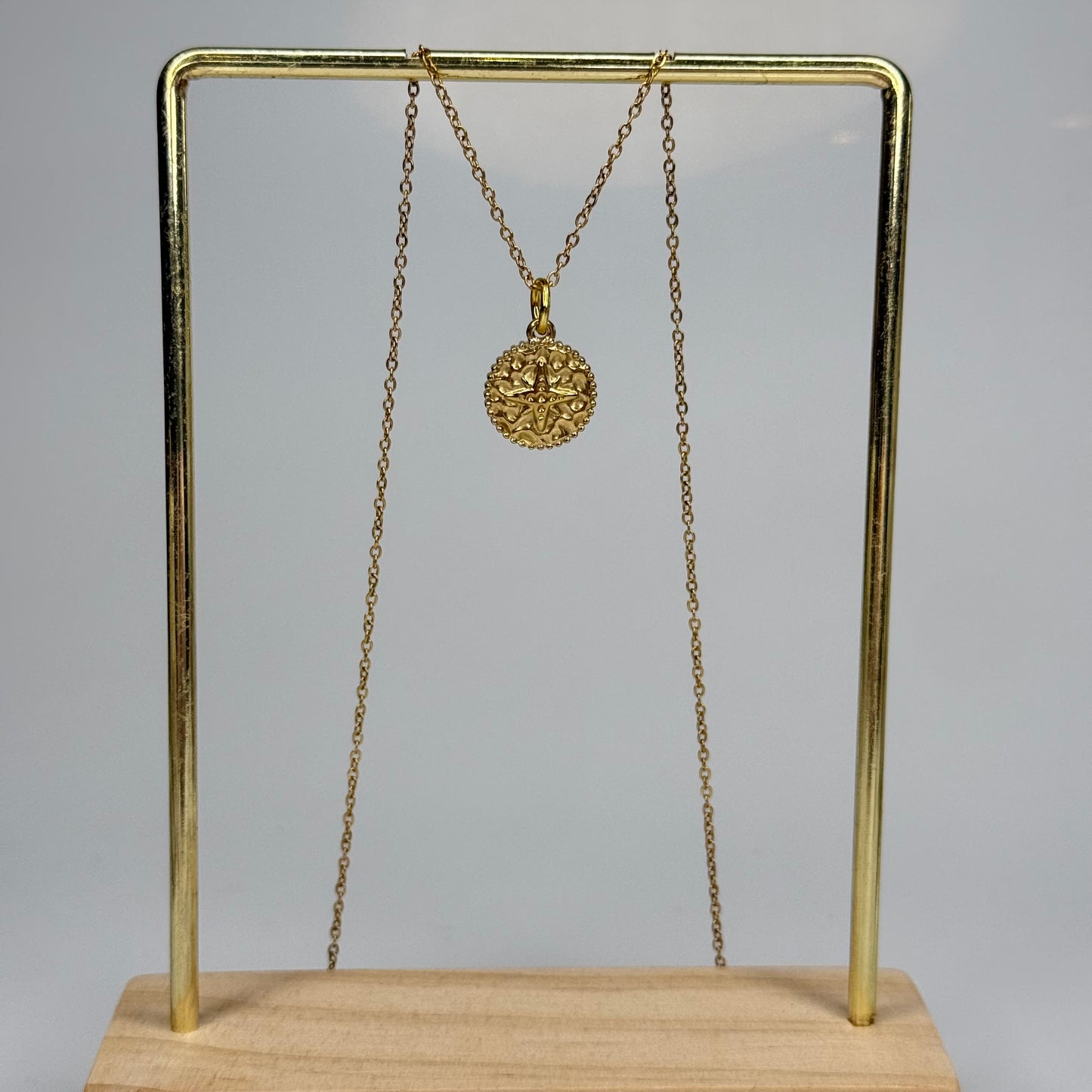 Compass Medallion Pendant – Gold Plated - DEAL OF THE DAY