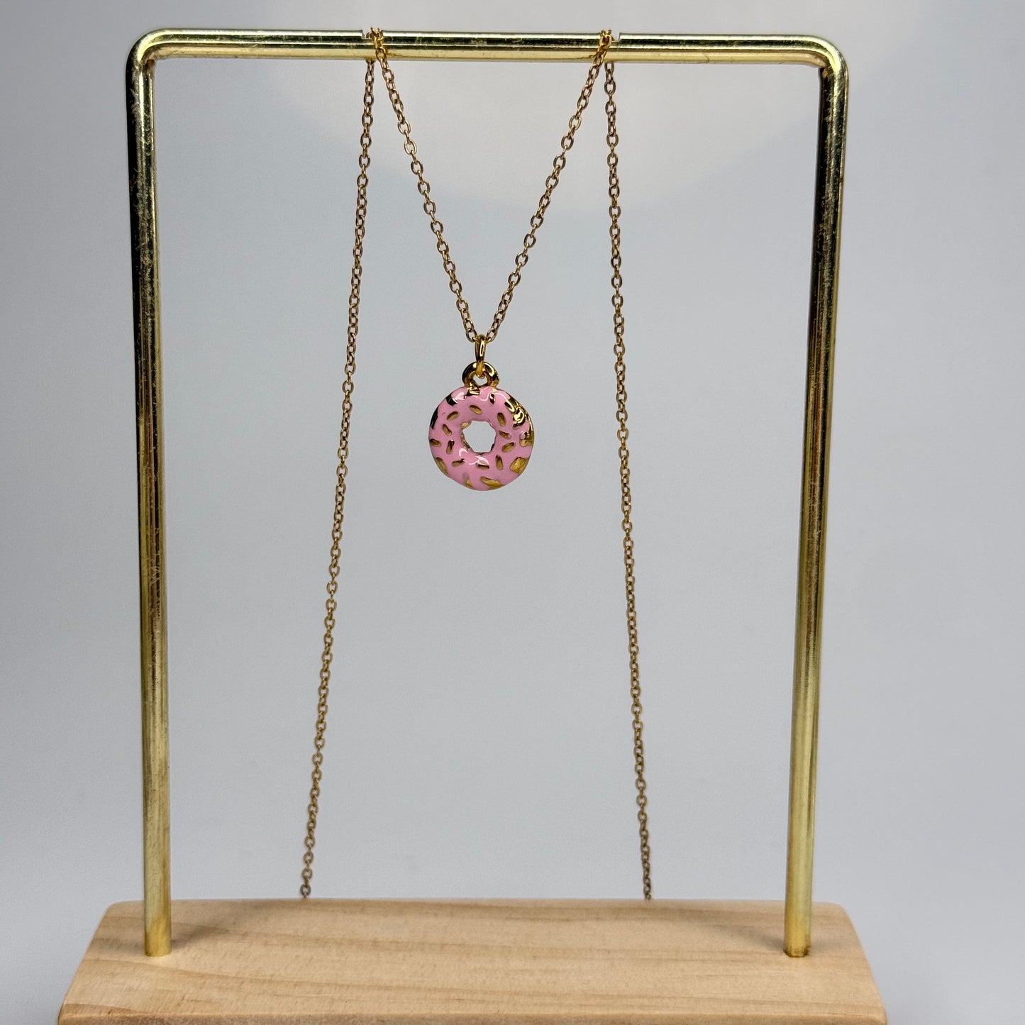 Pink Donut Pendant – Gold Plated - DEAL OF THE DAY