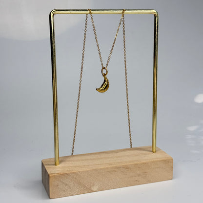 Golden Croissant Pendant – Gold Plated - DEAL OF THE DAY