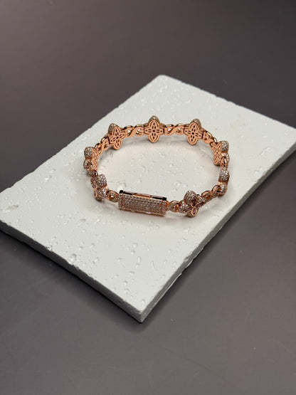 VVS1 Moissanite 15mm Marquise Flower Four Leaf Clover Bracelet - DEAL OF THE DAY