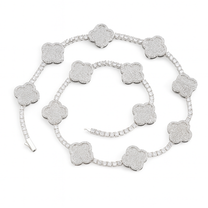 5A+ CZ 3.5 mm Four Leaf Clover Tennis Chain