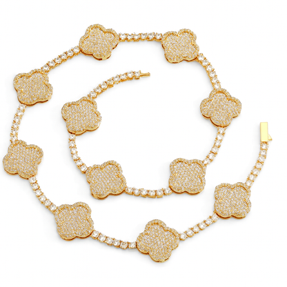 5A+ CZ 3.5 mm Four Leaf Clover Tennis Chain