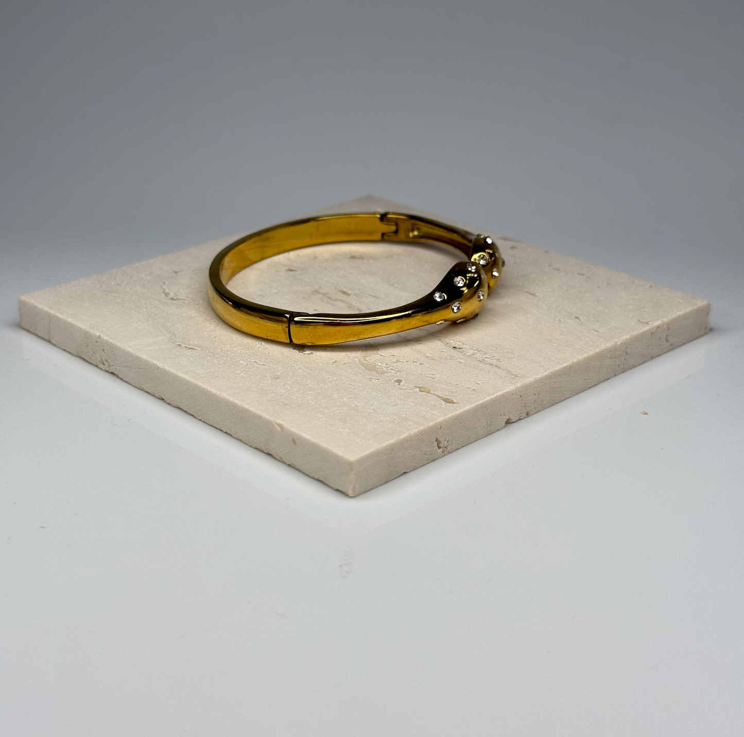 5A+ CZ Dual Knot Bangle Bracelet – Gold Plated - DEAL OF THE DAY