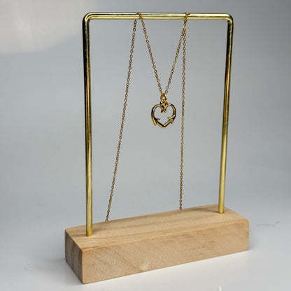 Antler Heart Pendant – Gold Plated - DEAL OF THE DAY