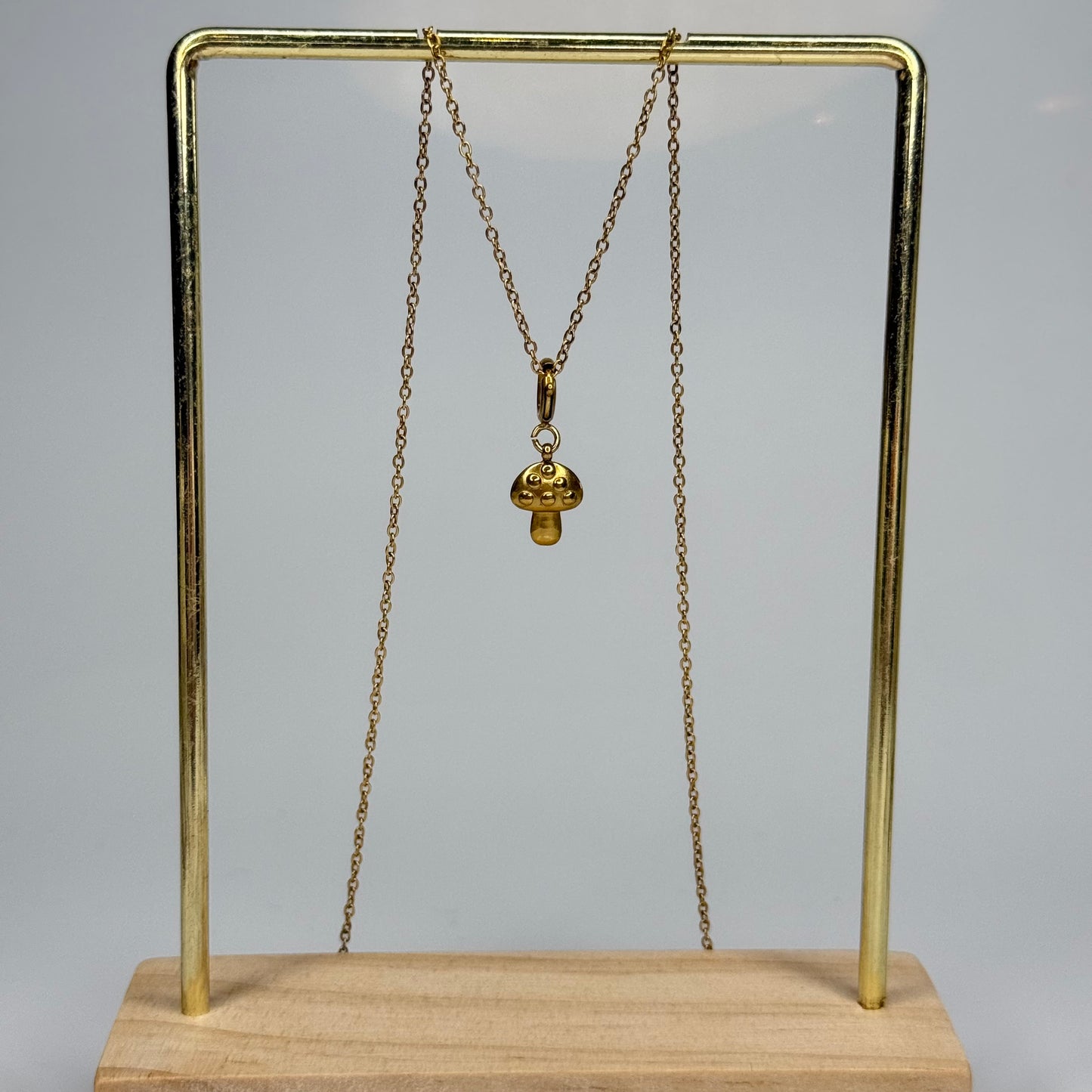 Golden Mushroom Pendant – Gold Plated - DEAL OF THE DAY