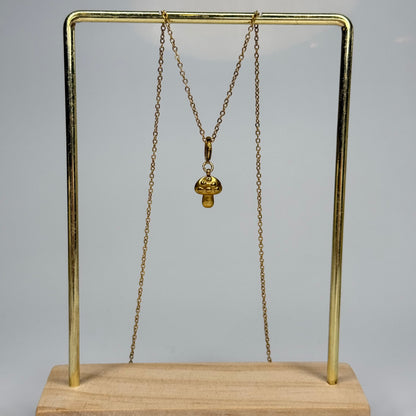 Golden Mushroom Pendant – Gold Plated - DEAL OF THE DAY