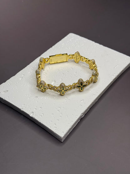 VVS1 Moissanite 15mm Marquise Flower Four Leaf Clover Bracelet - DEAL OF THE DAY