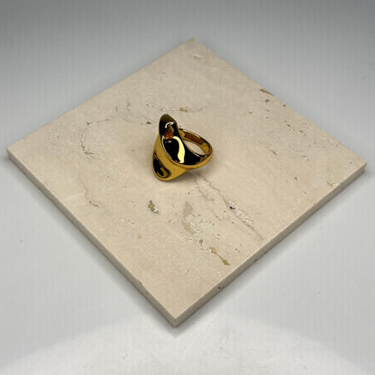 Warped Dome Ring – Gold Plated - DEAL OF THE DAY