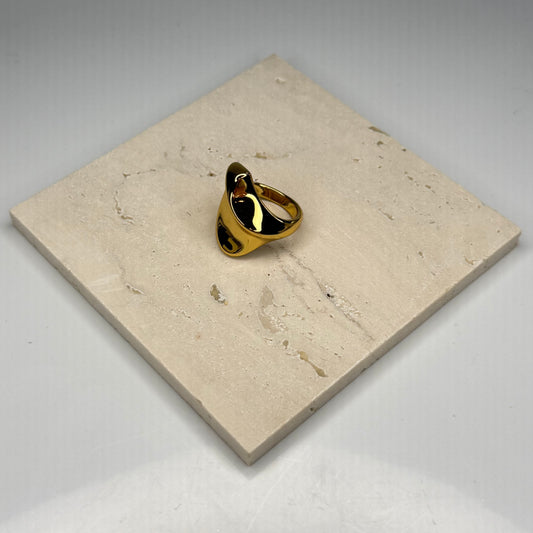 Warped Dome Ring – Gold Plated - DEAL OF THE DAY
