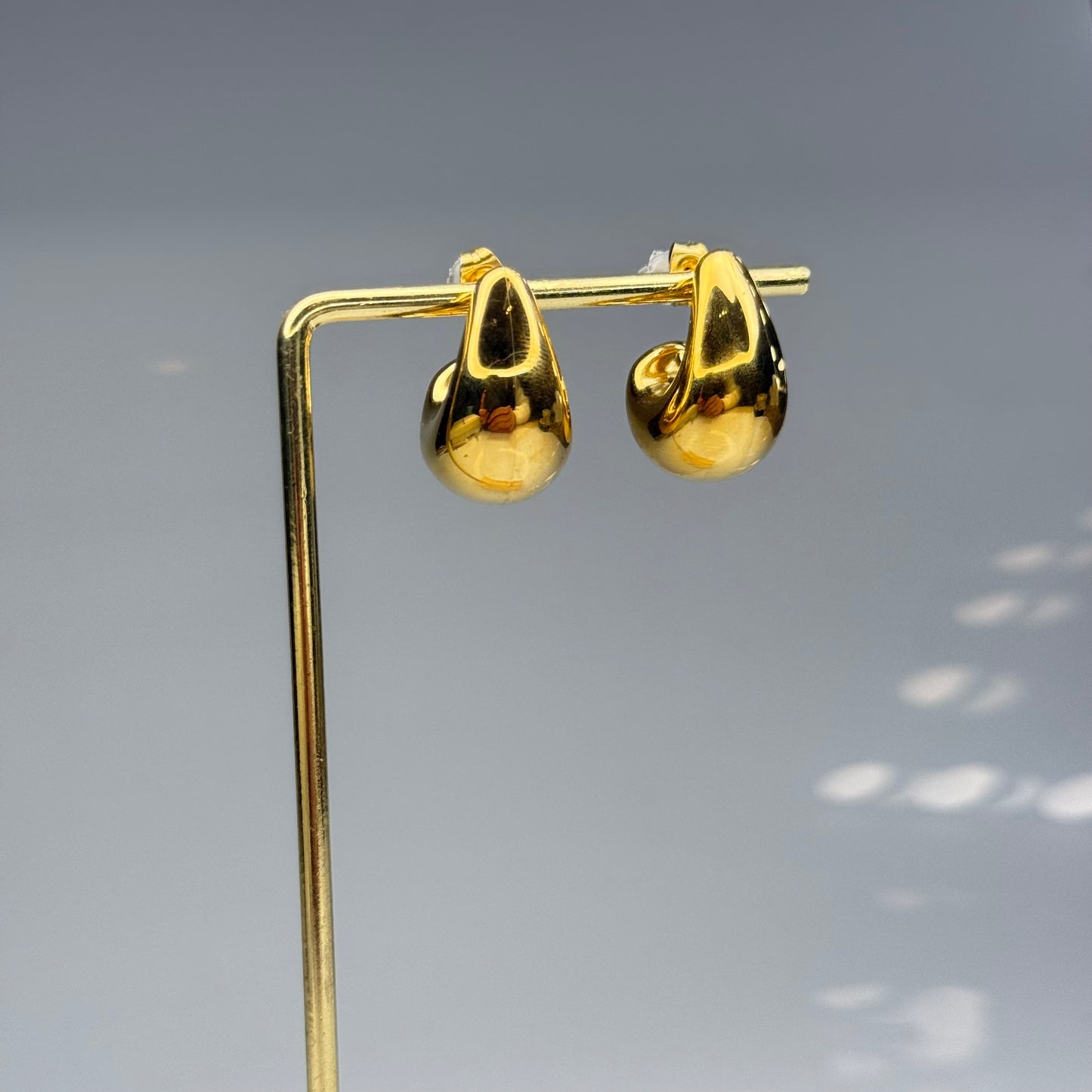 Molten Teardrop Studs Earrings – Gold Plated - DEAL OF THE DAY