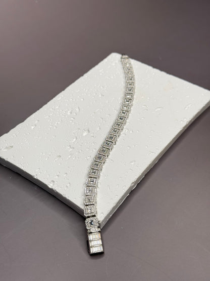 VVS1 Moissanite 7.5mm Baguette & Rounded Bracelet - DEAL OF THE DAY