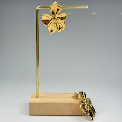 Petal Dome Flower Earrings - Gold Plated - DEAL OF THE DAY