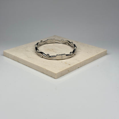 5A+ CZ Wavy Bubble Bangle – Gold Plated - DEAL OF THE DAY