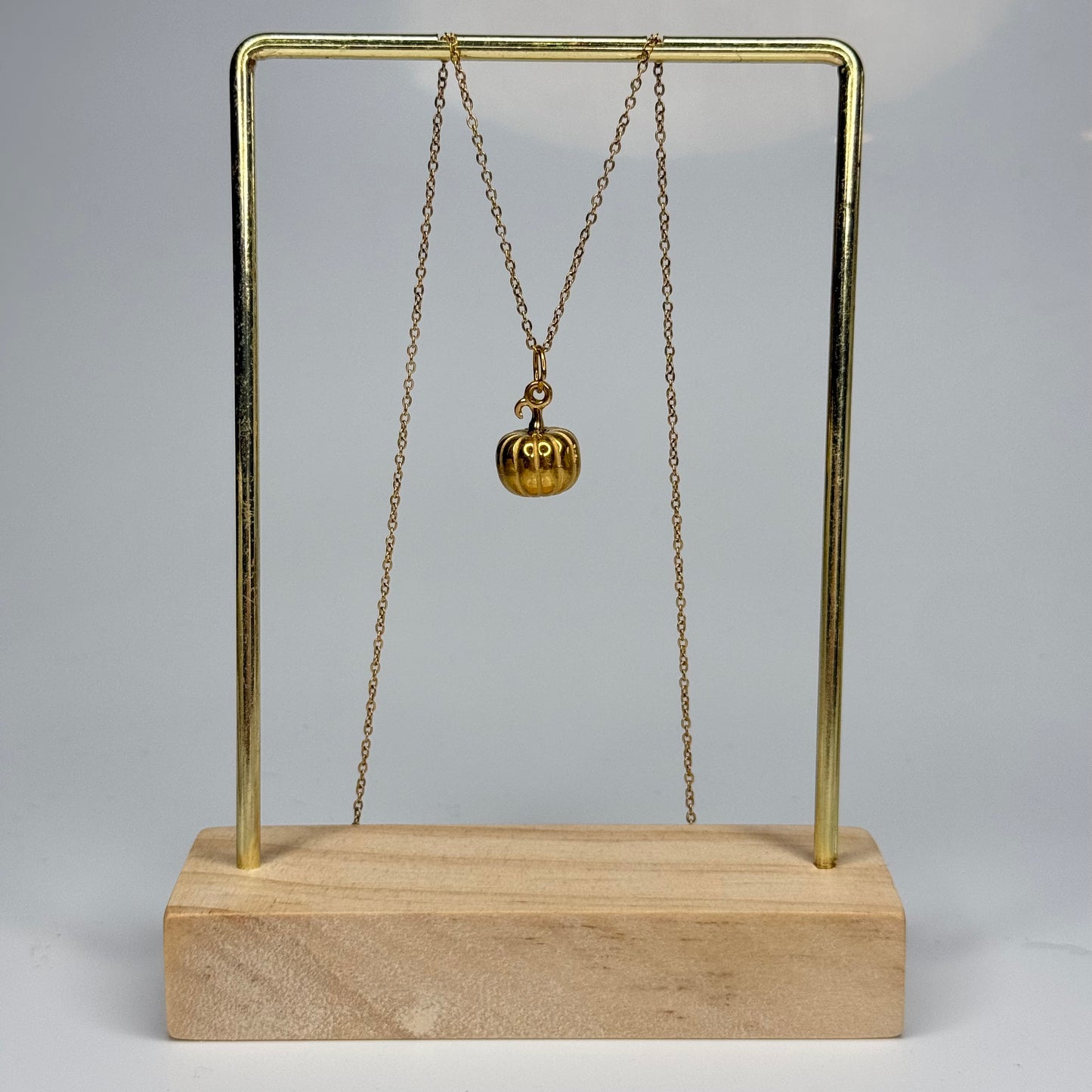 Chunky Pumpkin Pendant – Gold Plated - DEAL OF THE DAY