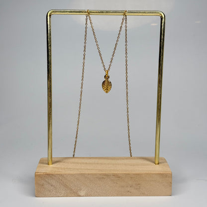 Golden Leaf Pendant – Gold Plated - DEAL OF THE DAY