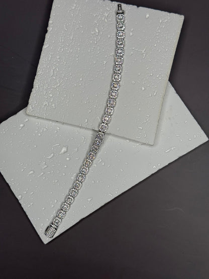 VVS1 Moissanite 6mm Halo Tennis Bracelet - DEAL OF THE DAY