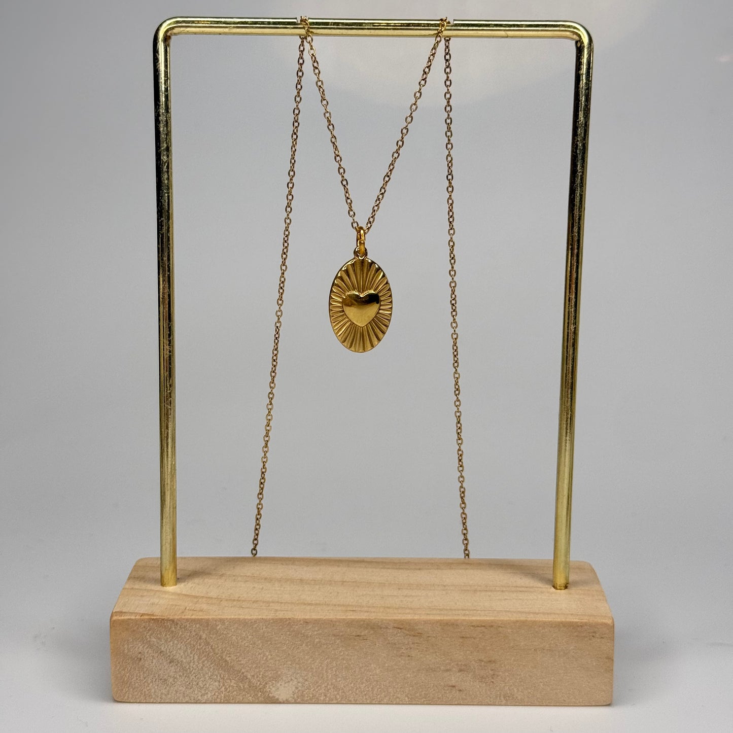 Sunburst Heart Pendant – Gold Plated - DEAL OF THE DAY