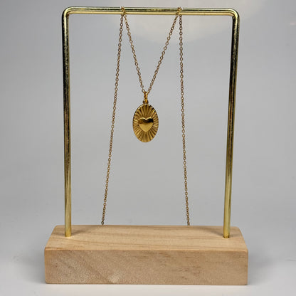 Sunburst Heart Pendant – Gold Plated - DEAL OF THE DAY