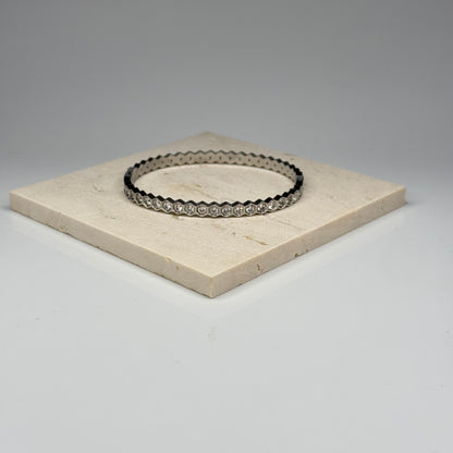 5A+ CZ Hexagon Shape Bangle Bracelet - Gold Plated - DEAL OF THE DAY