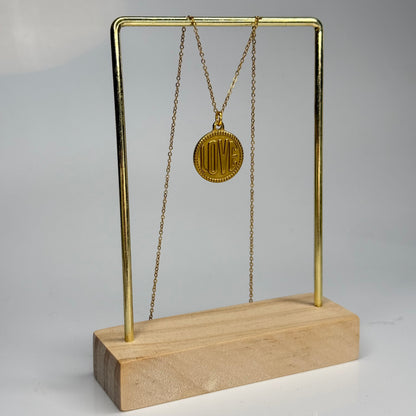 LOVE Coin Pendant – Gold Plated - DEAL OF THE DAY