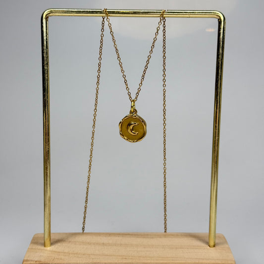 Lunar Stamp Pendant – Gold Plated - DEAL OF THE DAY