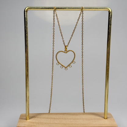 Dangle Heart Pendant – Gold Plated - DEAL OF THE DAY