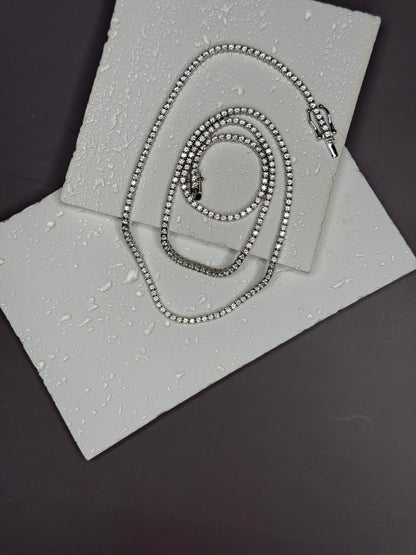 VVS1 Moissanite 2mm Tennis Chain - DEAL OF THE DAY