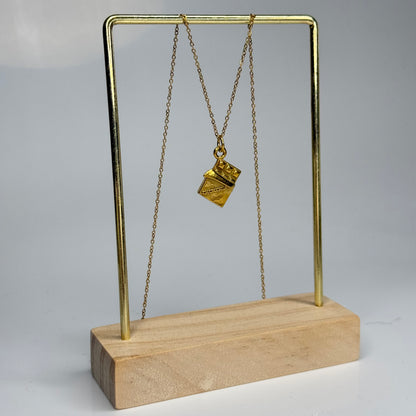 Chocolate Bar Pendant – Gold Plated - DEAL OF THE DAY
