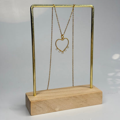Dangle Heart Pendant – Gold Plated - DEAL OF THE DAY